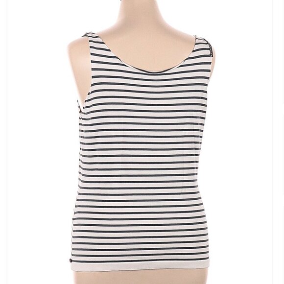ISCHIKO Gray & White Dressy Tank Top Size 14 (5) - Picture 2 of 3